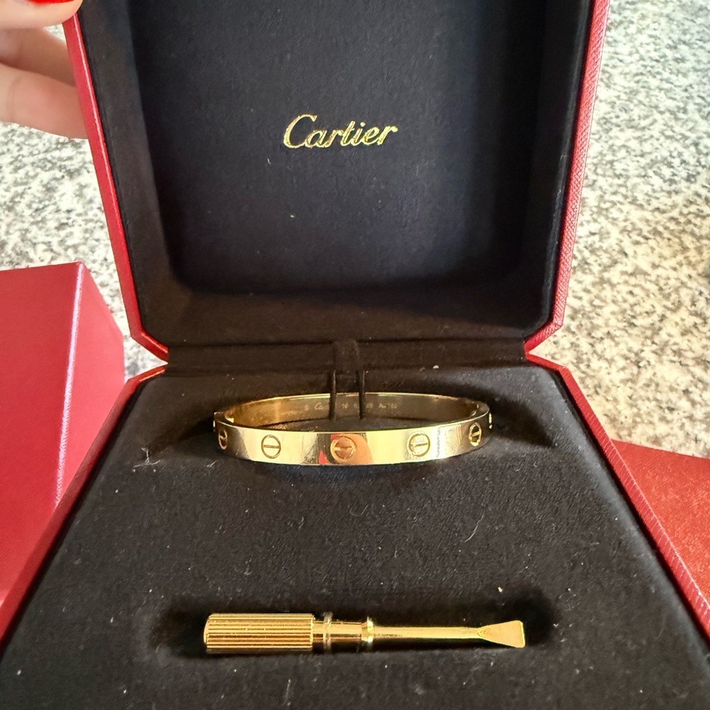 Cartier Love Bracelet Size 16 – 18K Yellow Gold- Authenticated